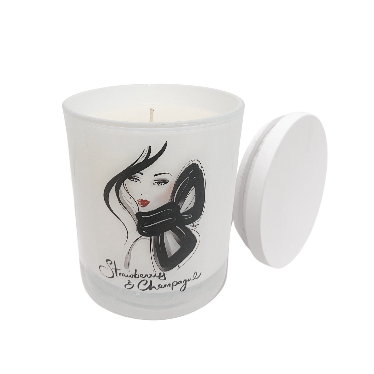 Luxury Coconut Soy Wax Candle - Strawberries & Champagne