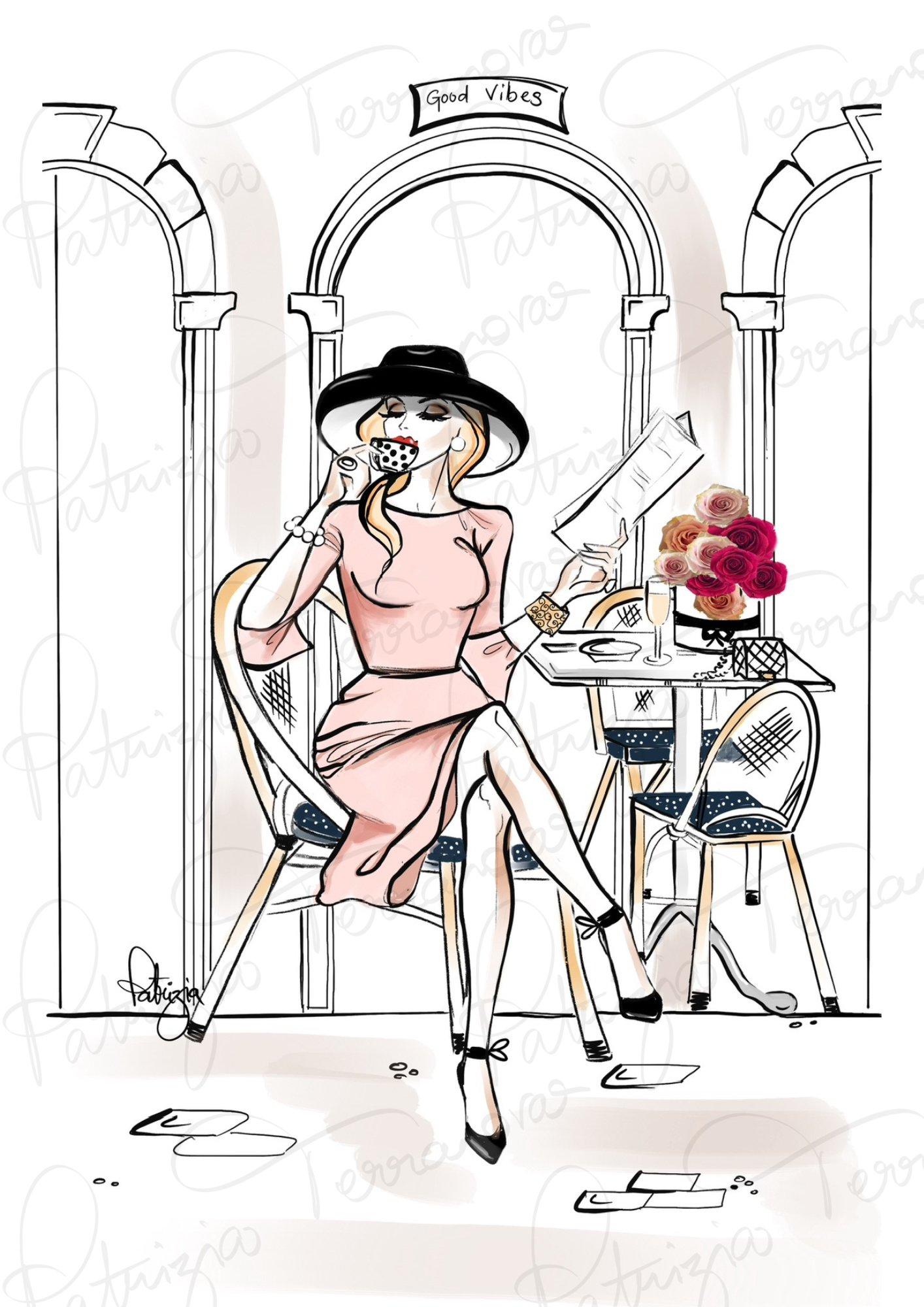 Art Print - Coffee & Croissants