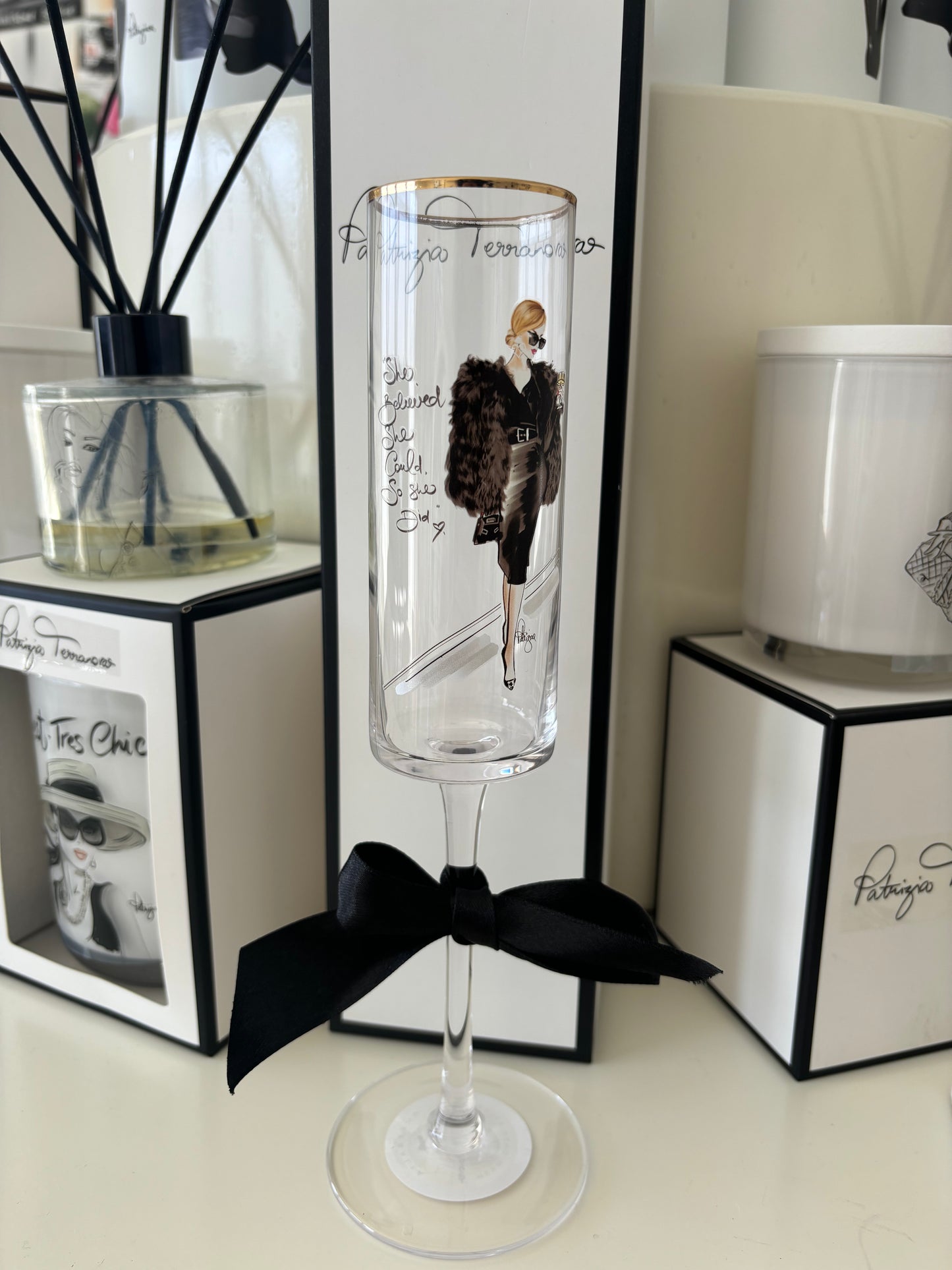 Glam Champagne Flute - She Believed