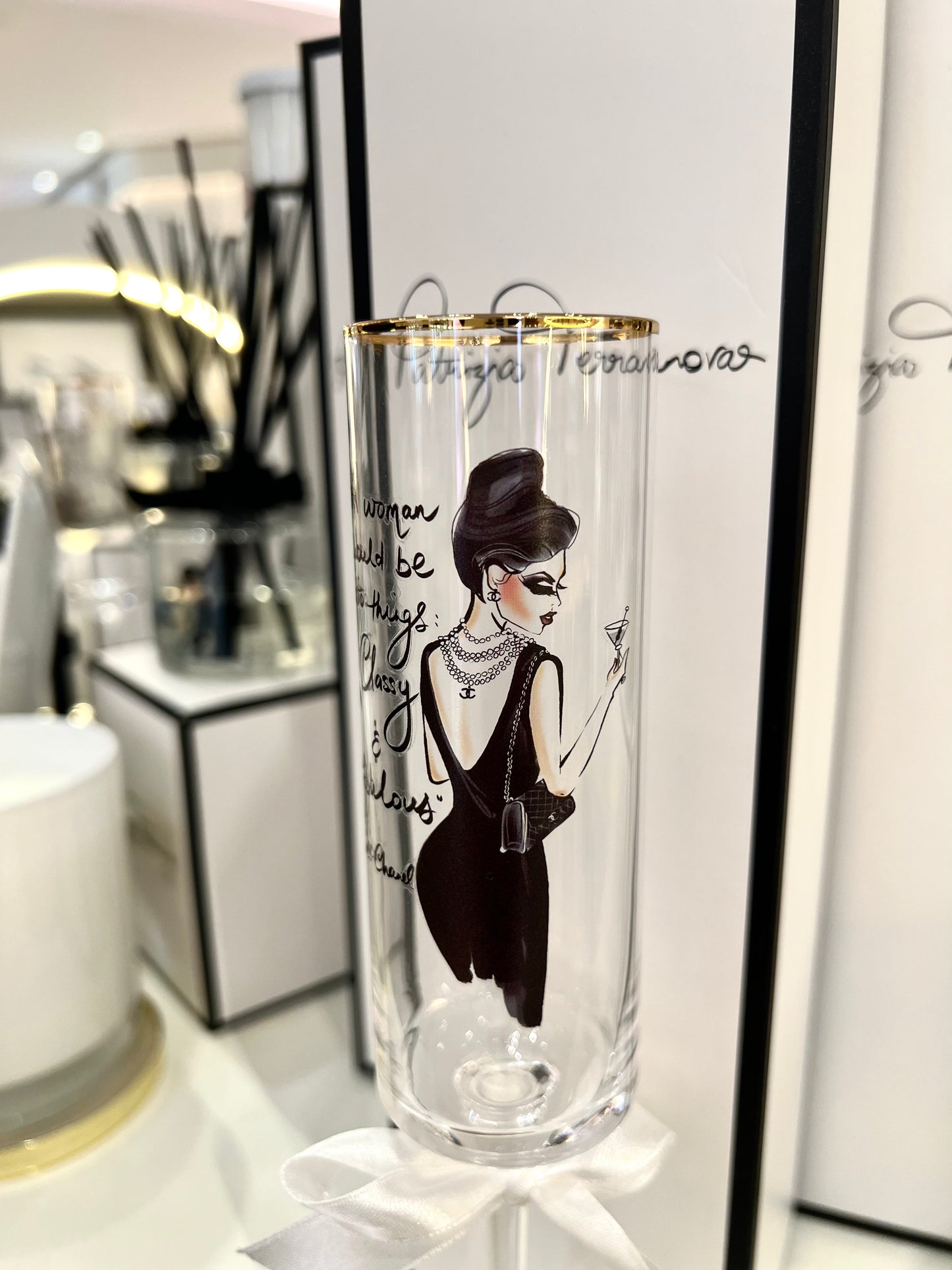 Glam Champagne Flute - A WOMAN