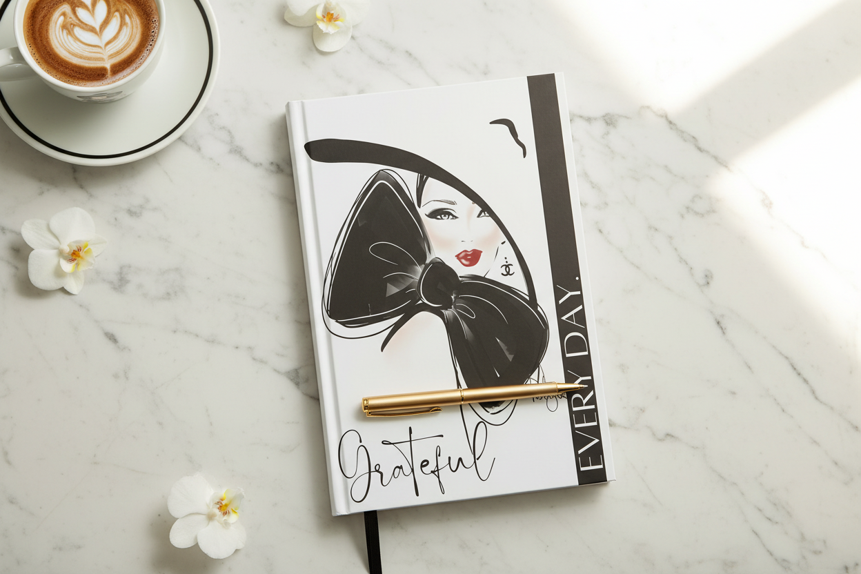 Grateful Journal - Top Down with Coffee