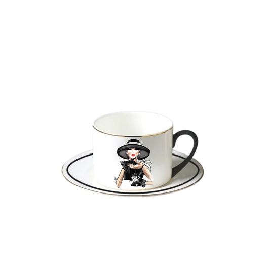 Porcelain Cup & Saucer - Breakfast At Tiffany's