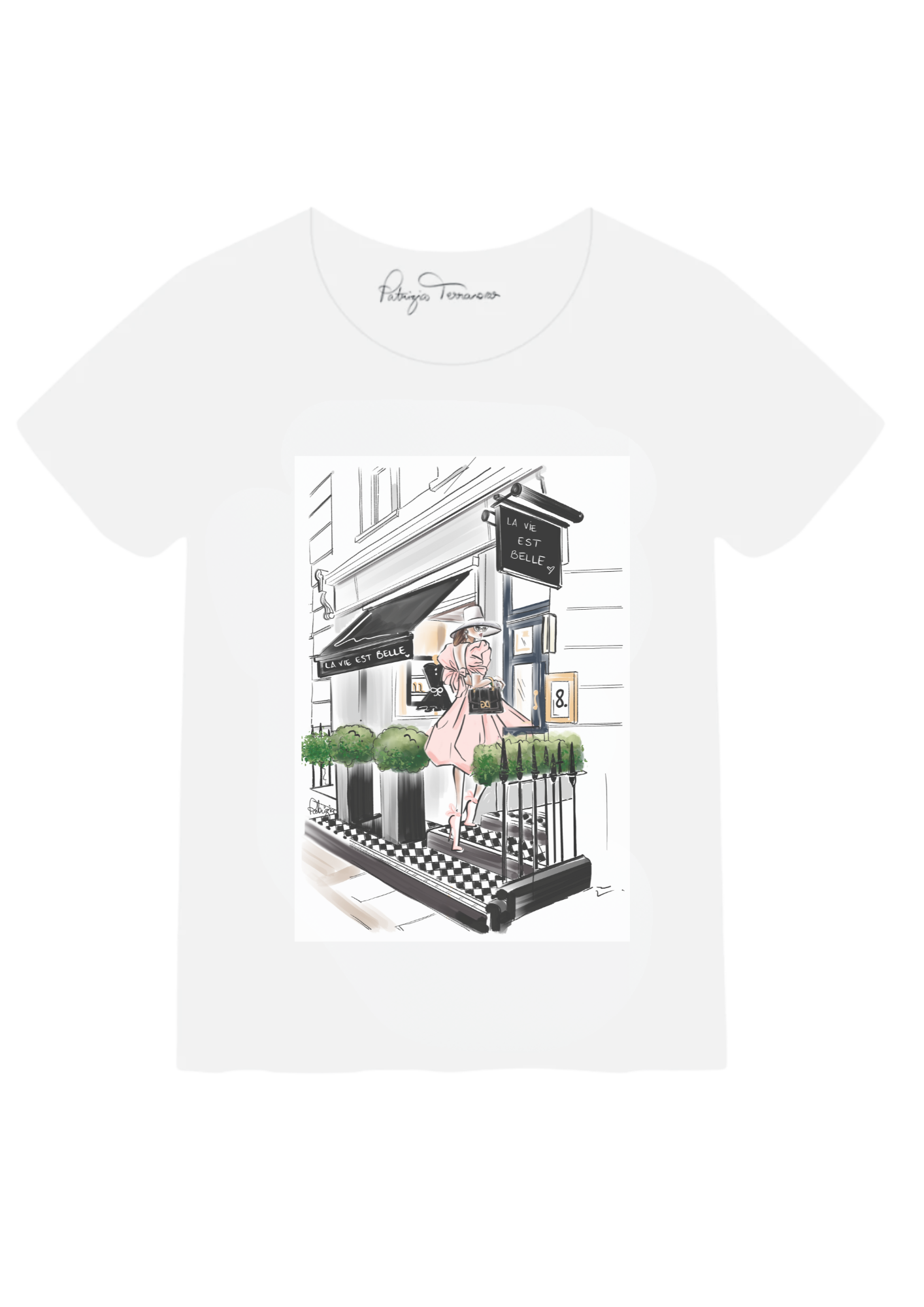 Glam Tee - Retail Therapy - White
