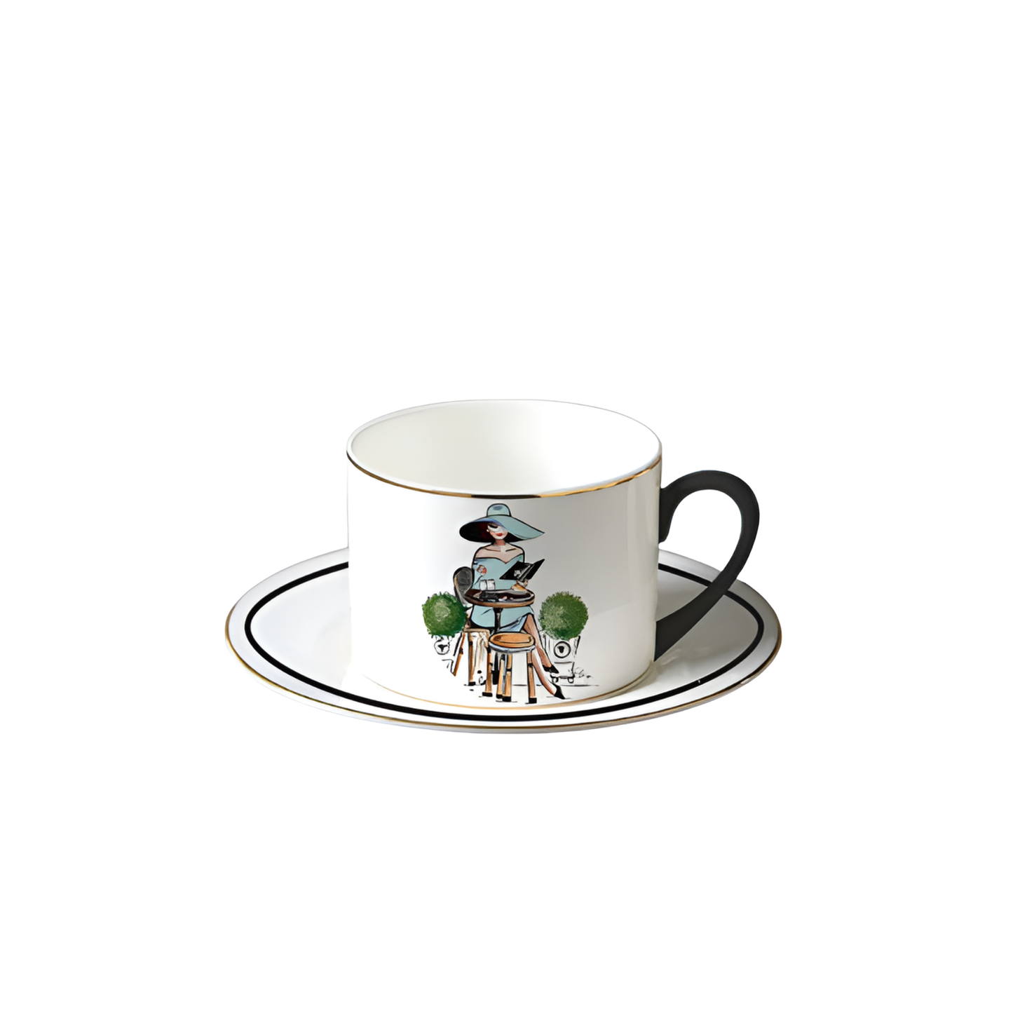 Porcelain Cup & Saucer - Chic