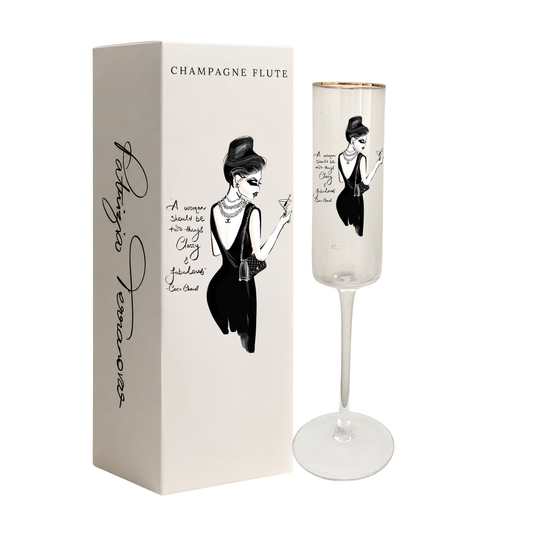 Glam Champagne Flute - A Woman