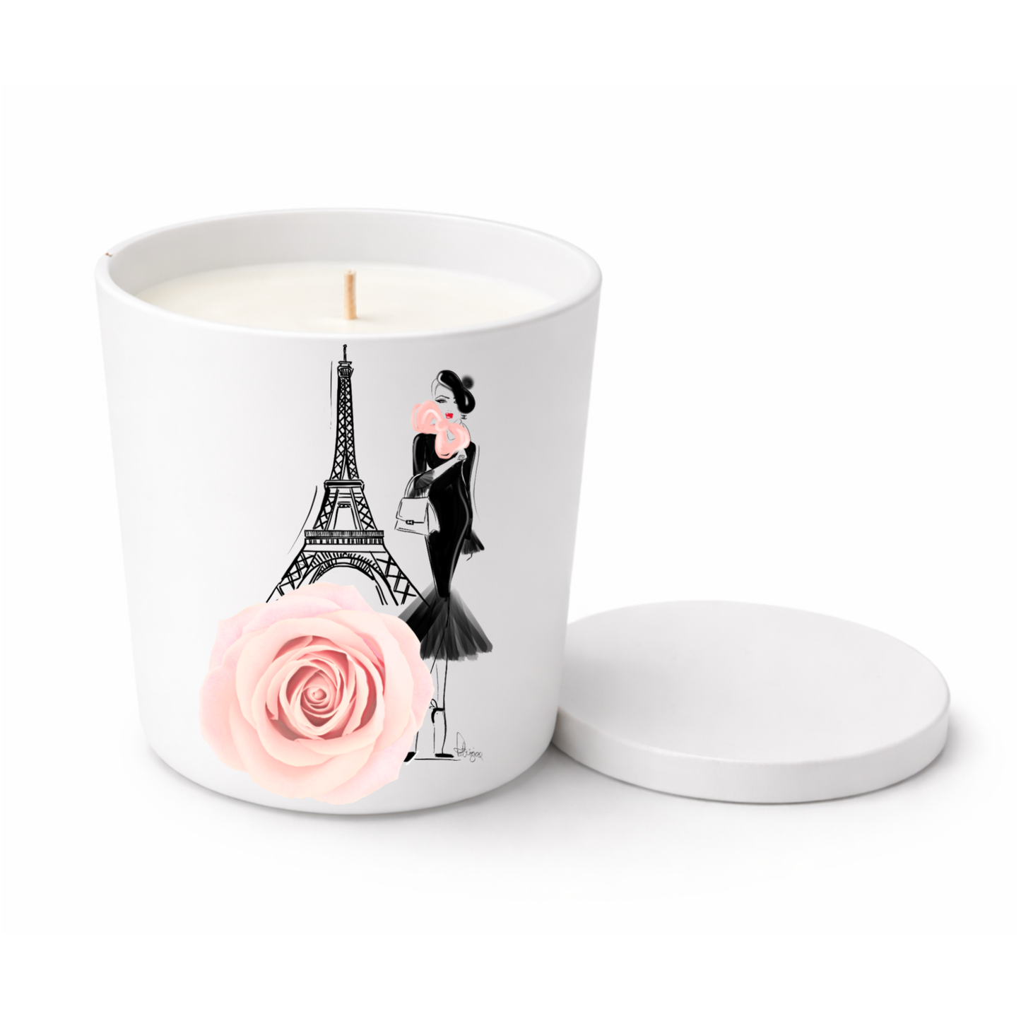 Luxury Coconut Soy Wax Candle - Lunch in Paris