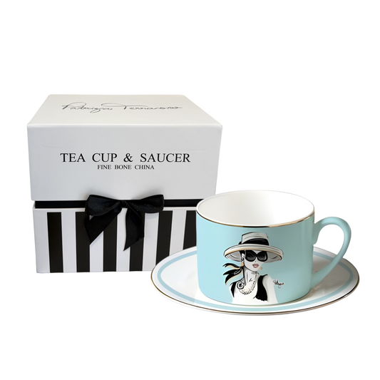 Porcelain Cup & Saucer - Audrey