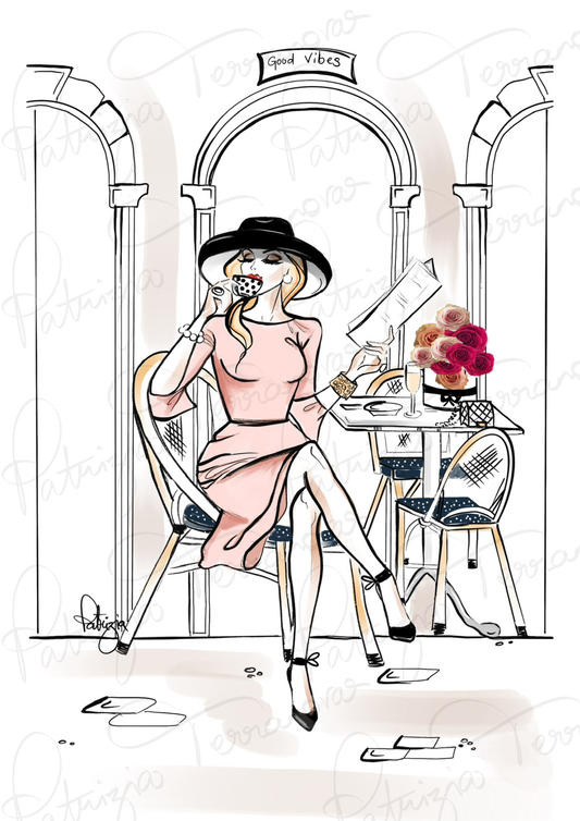 Art Print - Coffee & Croissants