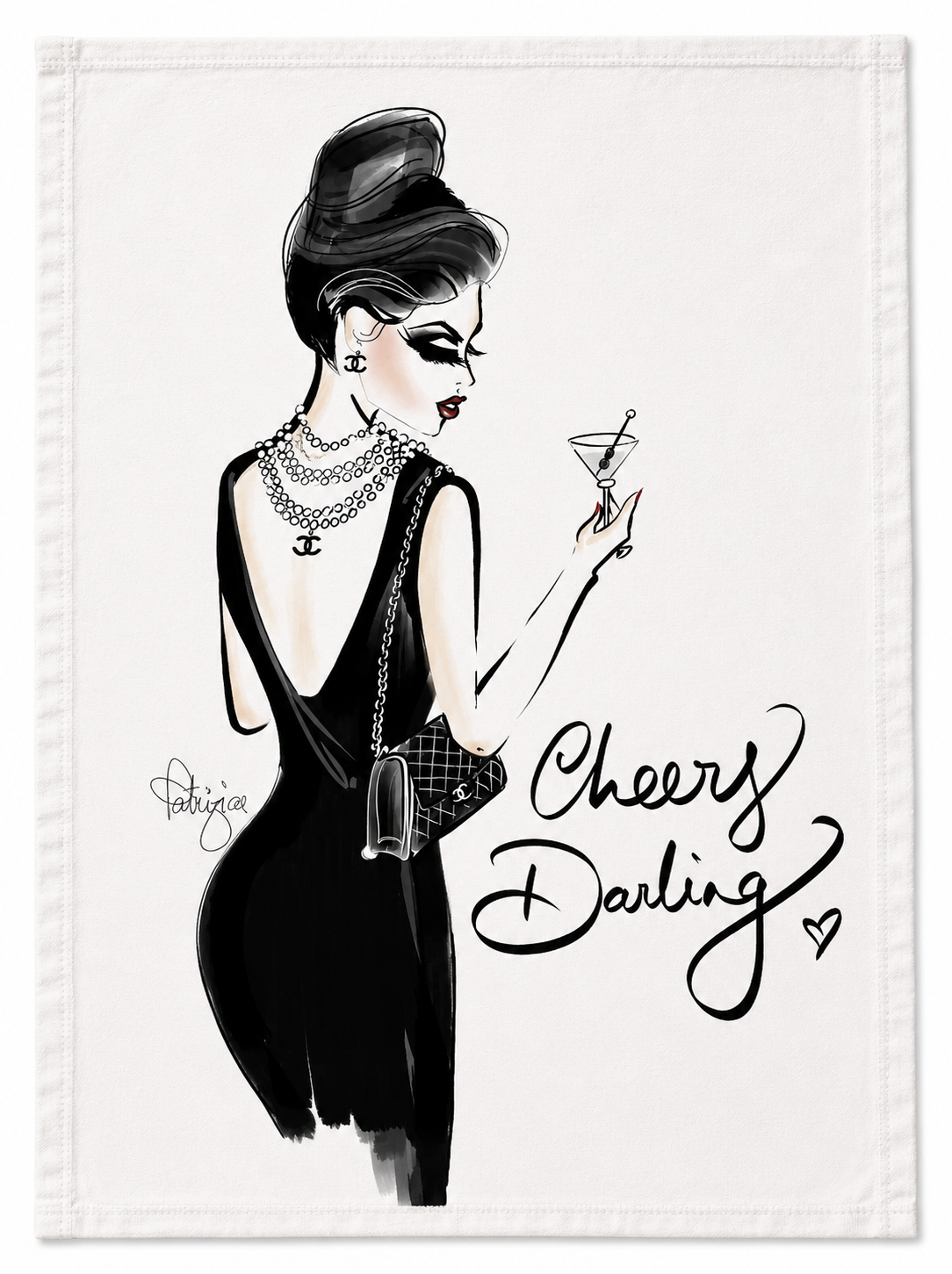 Glam Tea Towel -  A Woman