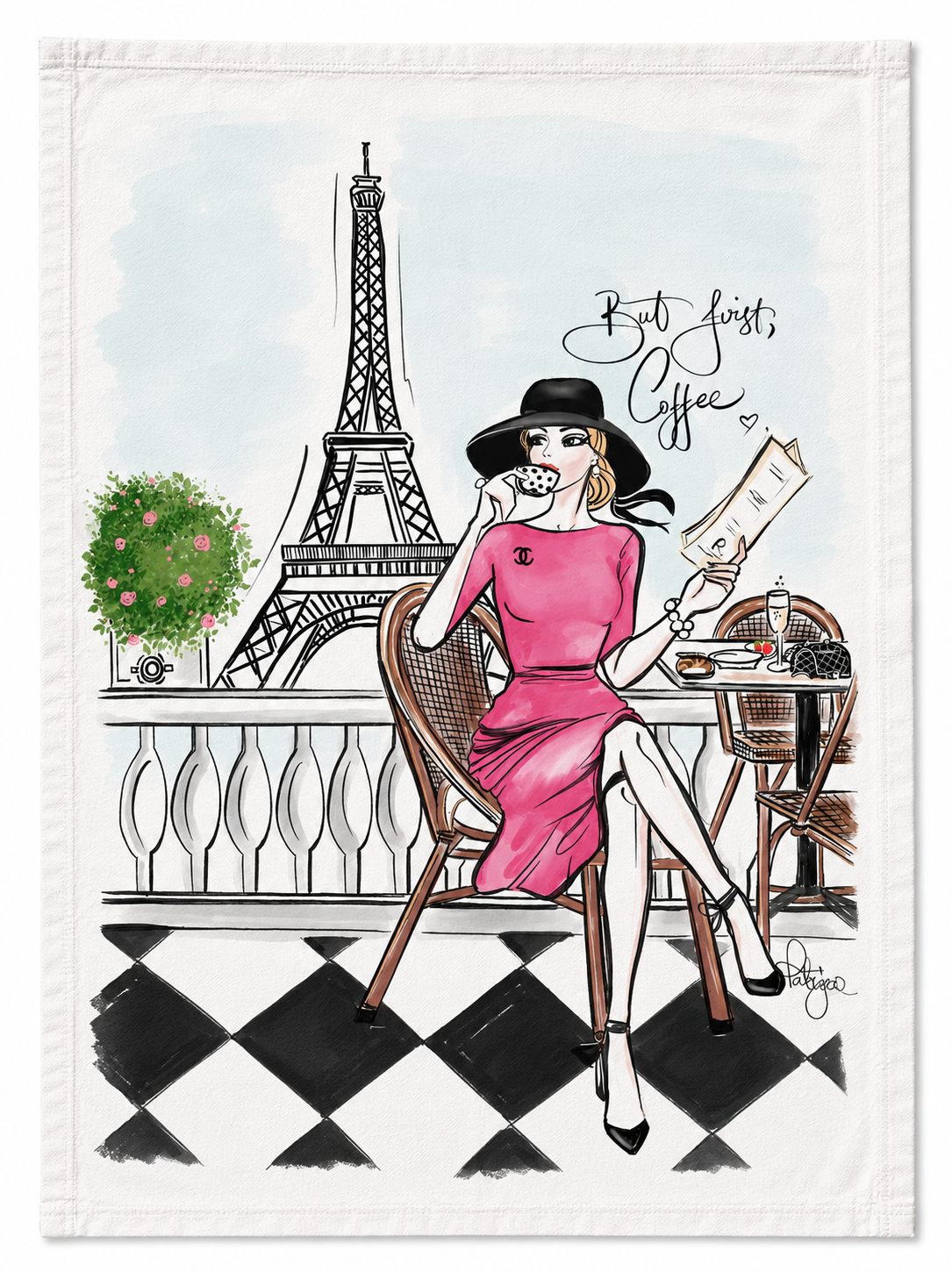 Glam Tea Towel - Breakfast in Paris