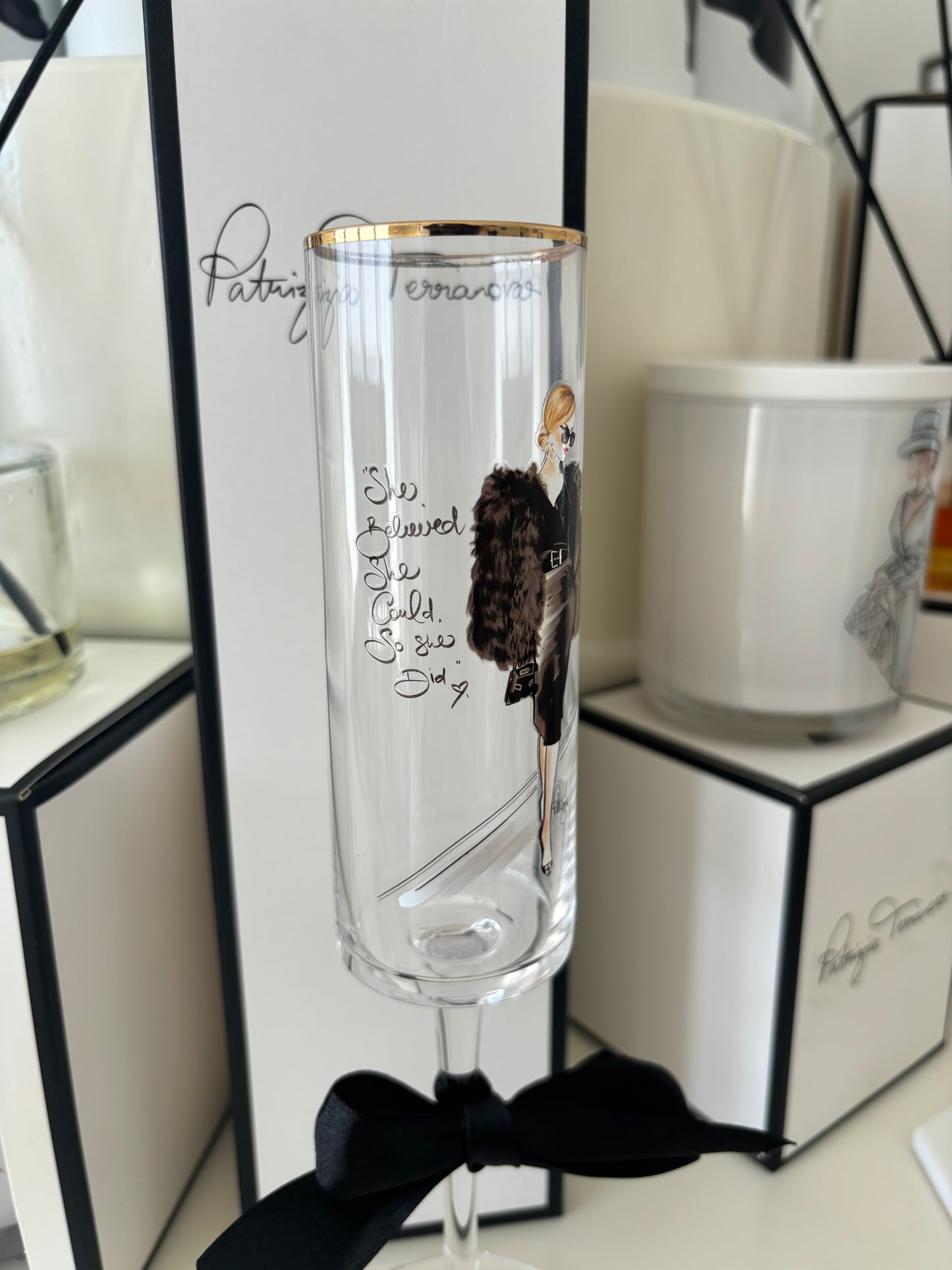 Glam Champagne Flute - She Believed