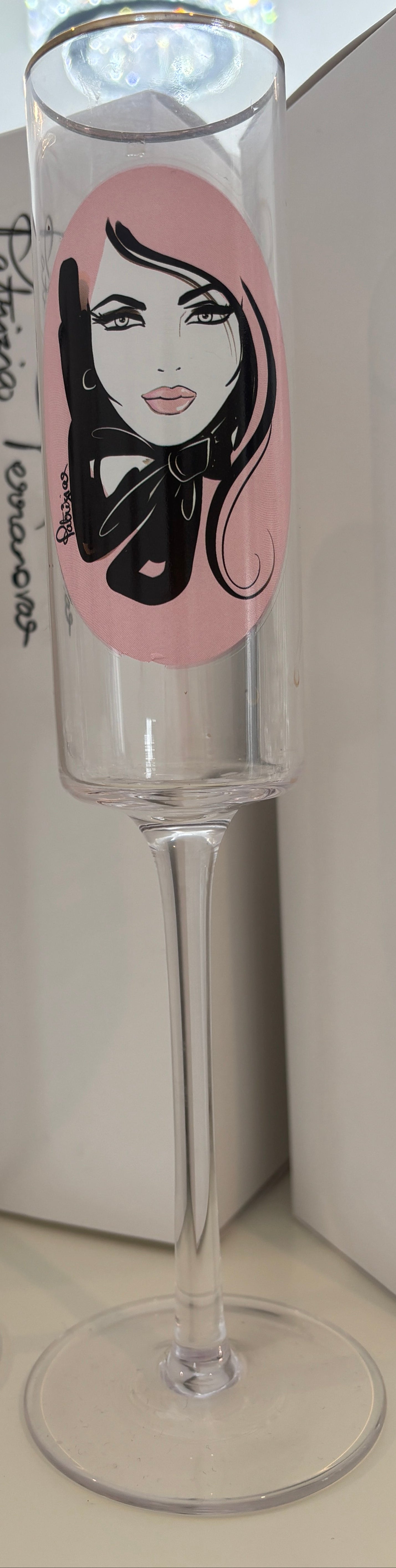 Believe Champagne Flute 200ml - Gold Rim Elegant Glass