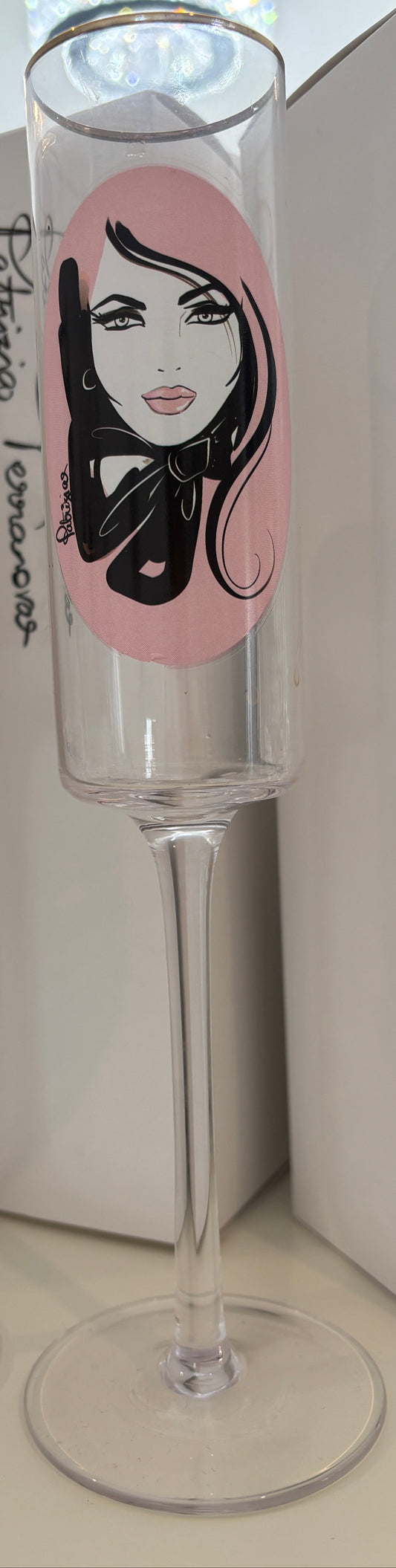 Believe Champagne Flute 200ml - Gold Rim Elegant Glass
