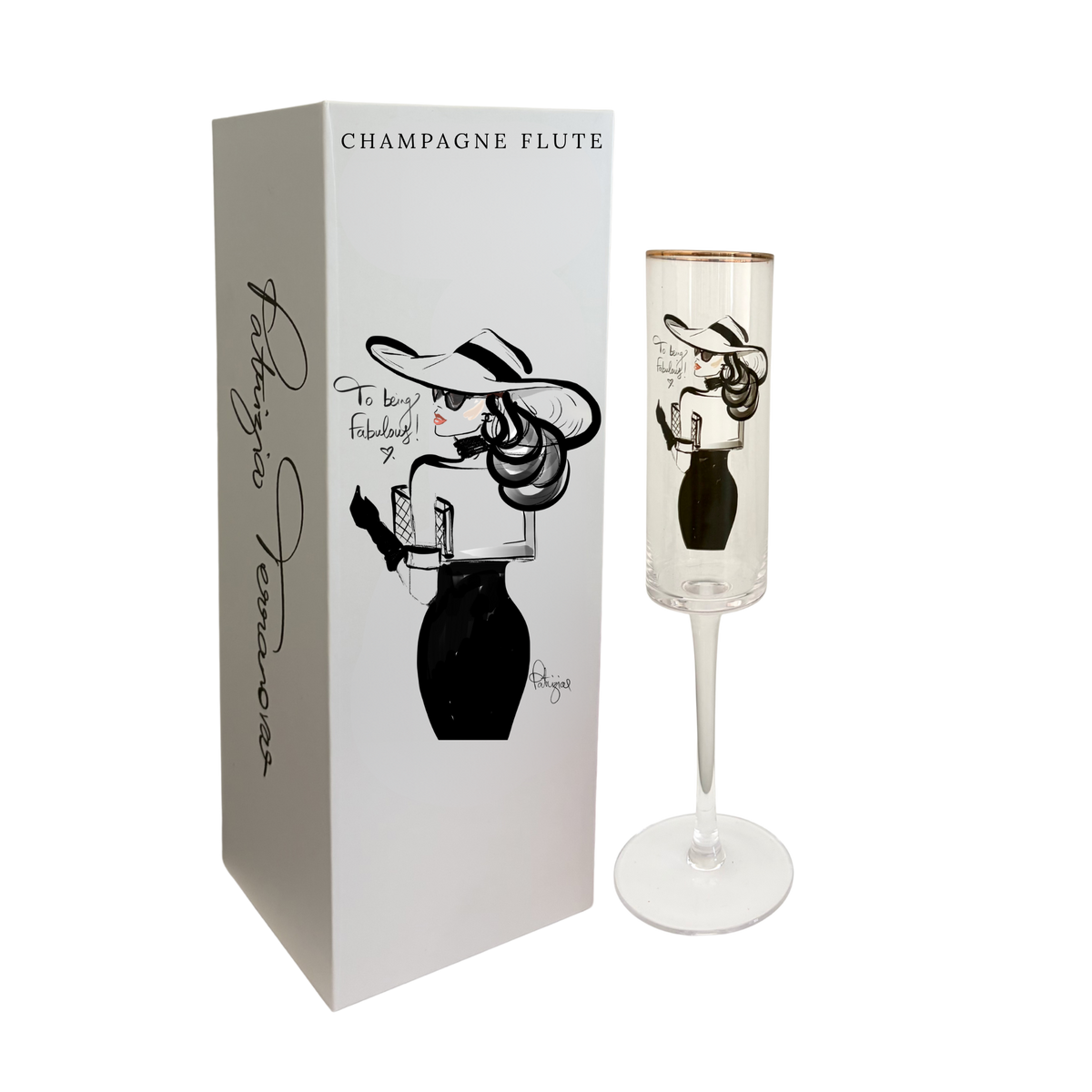 Glass Champagne Flute - Dress up