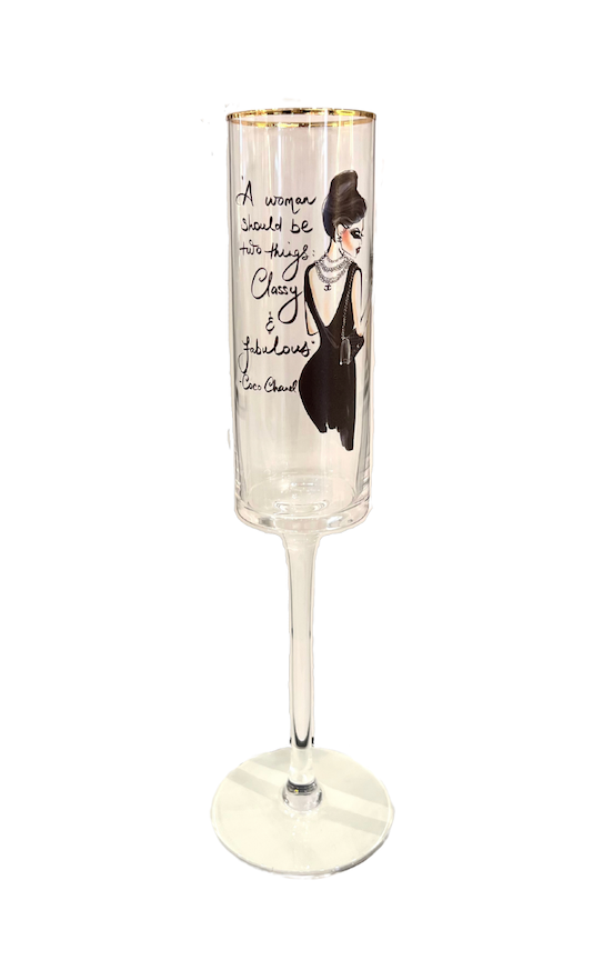 Glam Champagne Flute - A WOMAN