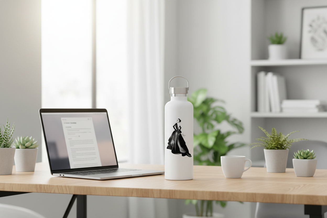 Amour on office desk