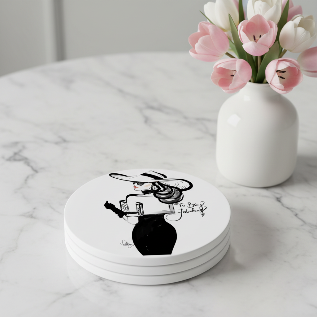 To Being Fabulous Coasters Stacked Mockup